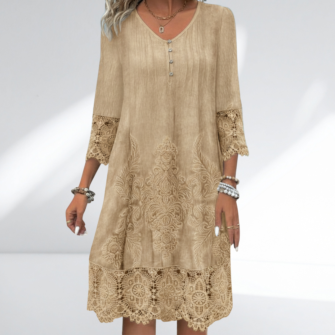 Women’s Tunic Dress with Lace Trim