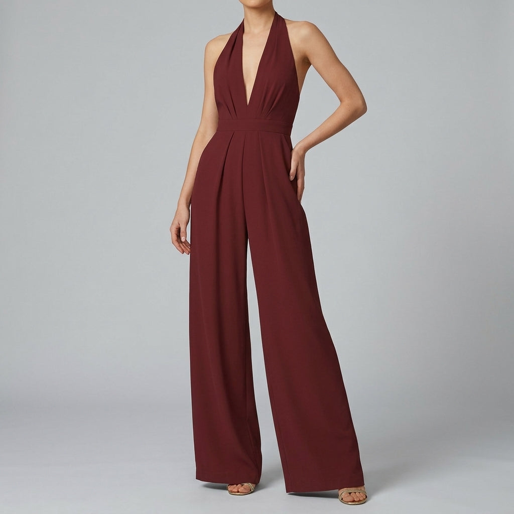 Women’s V-Neck Jumpsuit