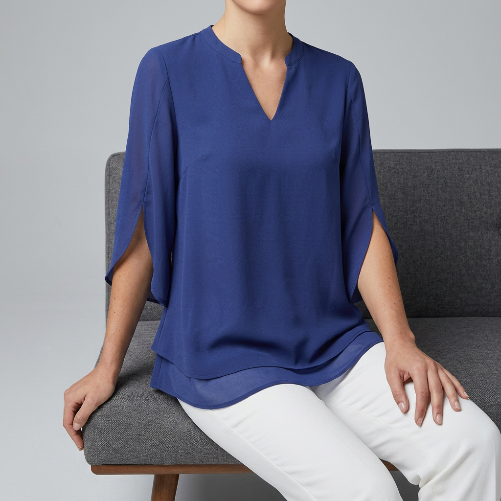 Women’s V Neck Chiffon Summer Blouse