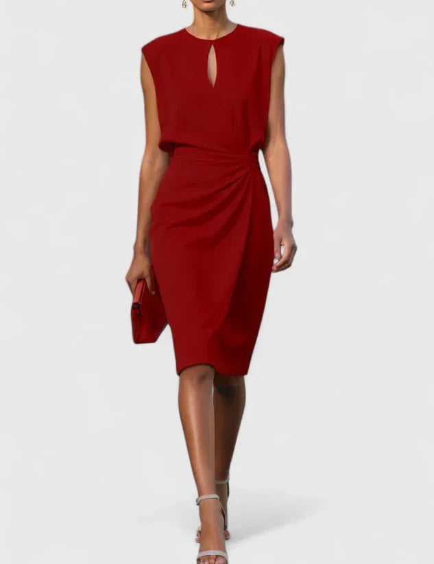 Women's Formal Mini Dress Sophisticated Elegant Wrap Flattering Cut Versatile – Lisandrah