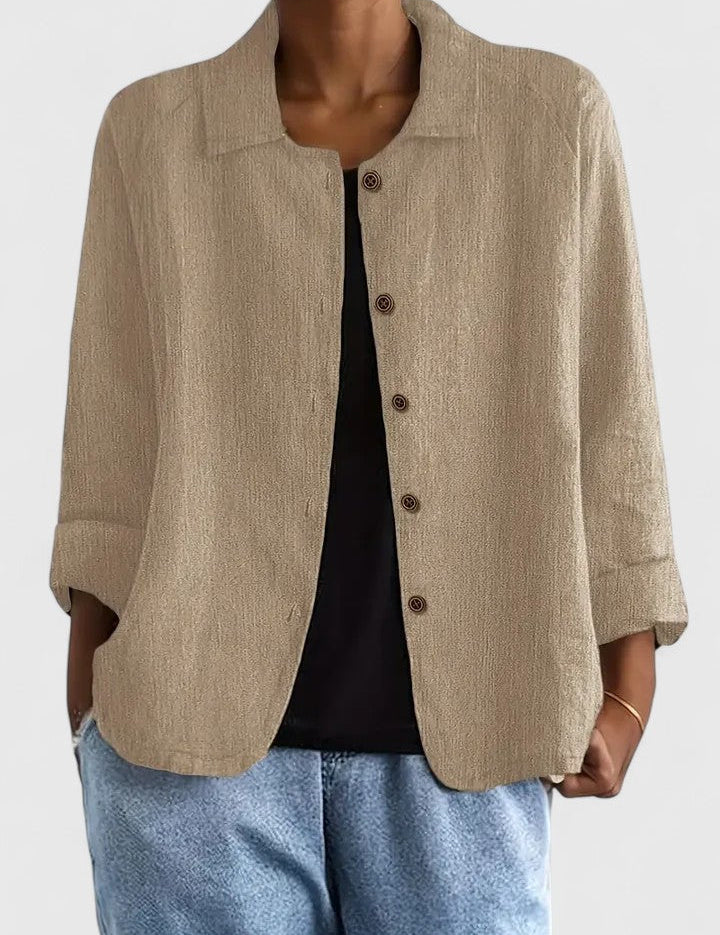 Women's Loose Fit Knit Top Open Front Cozy Soft Transitional Weather All-Day Comfort Casual Layering Everyday Fall Winter – Caramel Brown