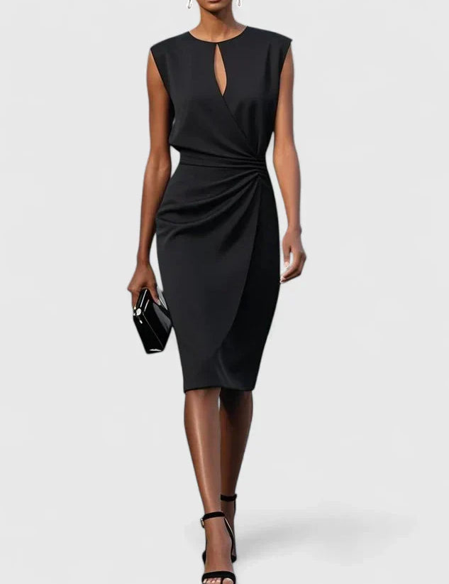 Women's Formal Mini Dress Sophisticated Elegant Wrap Flattering Cut Versatile – Lisandrah
