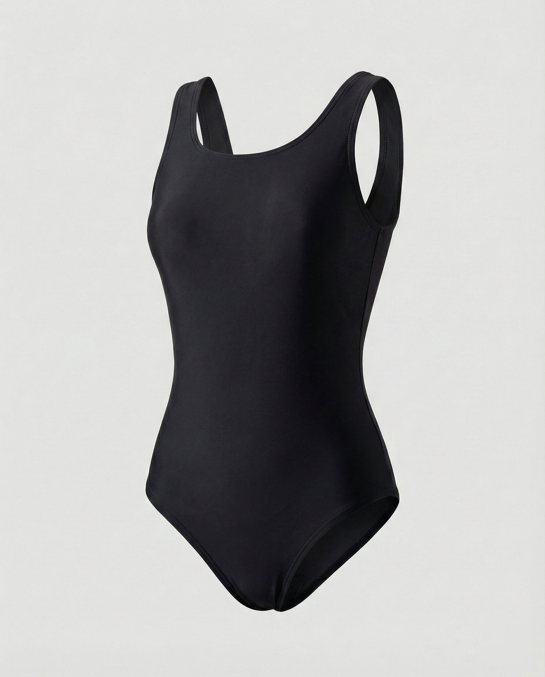 Women's One-Piece Sports Swimsuit Quick-Dry Open Back Crossed Straps Round Neck Athletic Beach