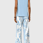 Women's 2-Piece Summer Set Square Neck Tank Top Wide-Leg Floral Pants Vacation Beach Outfit - Victrafia