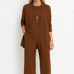 Women's 3-Piece Blazer Set Wide-Leg Pants Vest Office Business Casual Coordinated Outfit - Victrafia