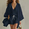 Women's 3-Piece Linen Co-ord Set Open Cardigan Top Shorts Summer Vacation Outfit - Victrafia