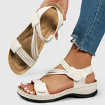 Women's Arch Support Sandals Open Toe Velcro Strap Casual Summer Walking - Victrafia