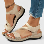 Women's Arch Support Sandals Open Toe Velcro Strap Casual Summer Walking - Victrafia