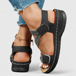Women's Arch Support Sandals Open Toe Velcro Strap Casual Summer Walking - Victrafia