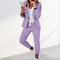 Women's Blazer & Jogger Trouser Set Business Casual Office Two-Piece Slim Fit - Victrafia
