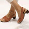 Women's Block Heel Sandals Open Toe Slingback Casual Summer Heeled Sandals - Victrafia