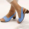 Women's Block Heel Sandals Open Toe Slingback Casual Summer Heeled Sandals - Victrafia