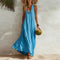 Women's Boho Maxi Dress Sleeveless Flowy U-Neck Beach Vacation Summer Casual - Victrafia