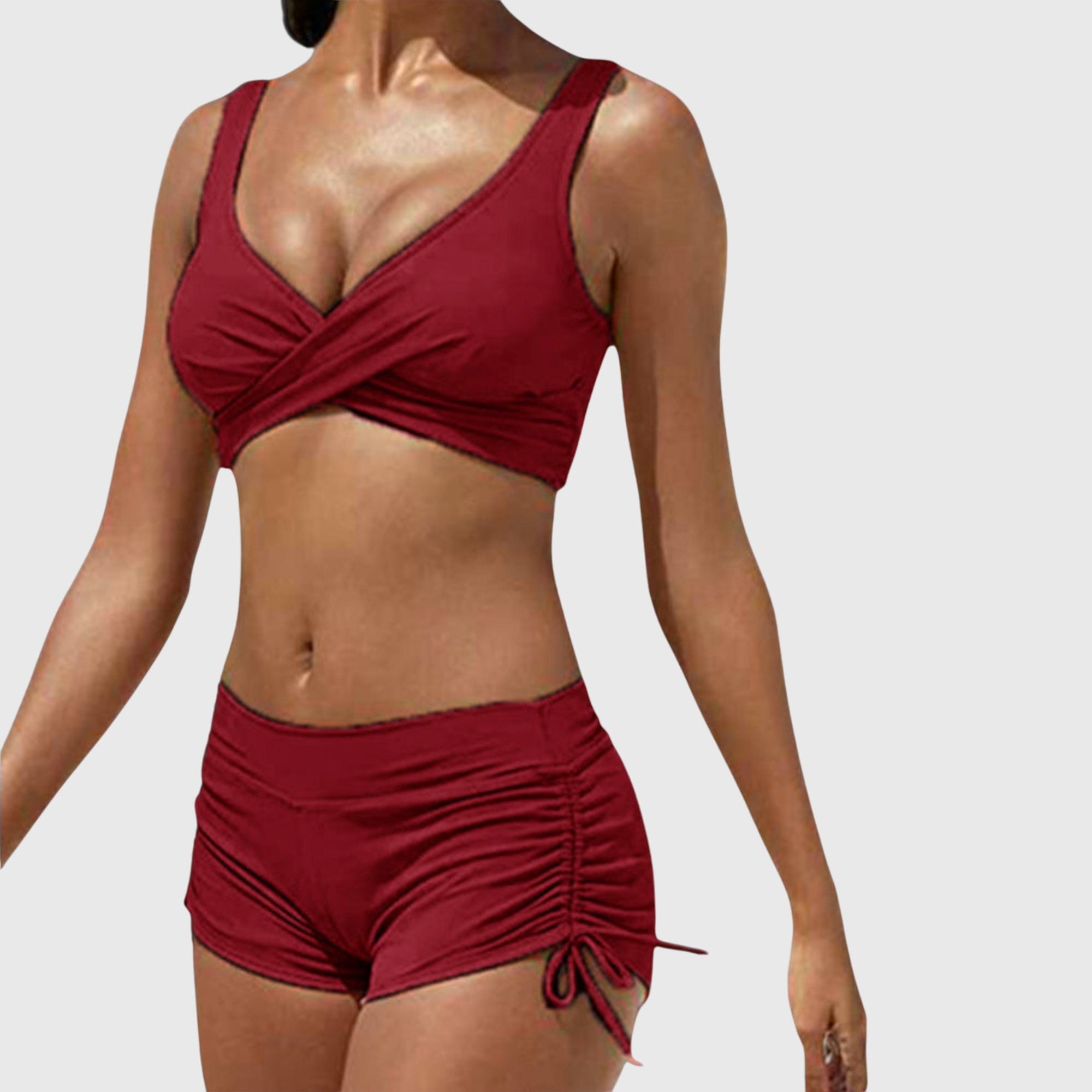 Women's Camo Two-Piece Swimsuit Sporty Bikini Set Beach Vacation - Victrafia
