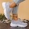 Women's Chunky Sneakers Lace-Up Breathable Mesh Running Walking Casual - Victrafia