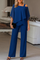 Women's Cold Shoulder Pant Set Formal Evening Two-Piece Flowy Top Wide Leg Pants - Victrafia