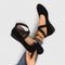 Women's Elastic Strap Ballet Flats Slip-On Cross Strap Casual Everyday Shoes - Victrafia