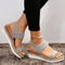 Women's Espadrille Wedge Sandals Platform Elastic Strap Summer Casual Beach - Victrafia