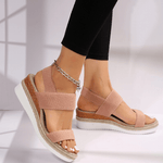 Women's Espadrille Wedge Sandals Platform Elastic Strap Summer Casual Beach - Victrafia
