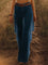 Women's Flare Jeans Fringe Tassel High-Waisted Western Boho Denim Retro Vintage - Victrafia