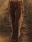 Women's Flare Jeans Fringe Tassel High-Waisted Western Boho Denim Retro Vintage - Victrafia