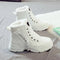 Women's Fleece Lined Ankle Boots Lace-Up Platform Snow Boots Cushioned Winter - Victrafia