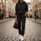 Women's Fleece Two-Piece Tracksuit Set Hoodie Jogger Casual Loungewear Streetwear - Victrafia