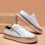Women's Floral Espadrille Sneakers Lace-Up Platform Casual Boho Shoes - Victrafia