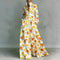 Women's Geometric Print Maxi Dress Long Sleeve High-Waist Pleated Shirt Collar Button-Front Boho Vacation - Victrafia