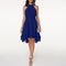 Women's Halter Neck Mini Dress Ruffle Tiered Cocktail Party Evening - Victrafia