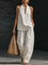 Women's Halter Neck Two-Piece Set Wide-Leg Pants Summer Casual Outfit - Victrafia