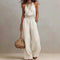 Women's Halter Neck Wide Leg Jumpsuit Casual Summer Vacation One-Piece - Victrafia