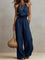 Women's Halter Neck Wide Leg Jumpsuit Casual Summer Vacation One-Piece - Victrafia