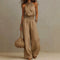 Women's Halter Neck Wide Leg Jumpsuit Casual Summer Vacation One-Piece - Victrafia