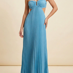 Women's Halter Pleated Maxi Dress Wedding Guest Formal Evening Gown Backless Prom - Victrafia