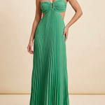 Women's Halter Pleated Maxi Dress Wedding Guest Formal Evening Gown Backless Prom - Victrafia