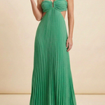 Women's Halter Pleated Maxi Dress Wedding Guest Formal Evening Gown Backless Prom - Victrafia
