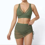 Women's High-Waisted Bikini Set Tummy Control Two-Piece Swimsuit Beach Vacation - Victrafia
