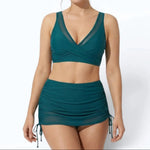 Women's High-Waisted Bikini Set Tummy Control Two-Piece Swimsuit Beach Vacation - Victrafia