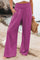 Women's High-Waisted Wide Leg Pants Smocked Waist Flowy Beach Vacation Summer - Victrafia