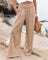 Women's High-Waisted Wide Leg Pants Smocked Waist Flowy Beach Vacation Summer - Victrafia