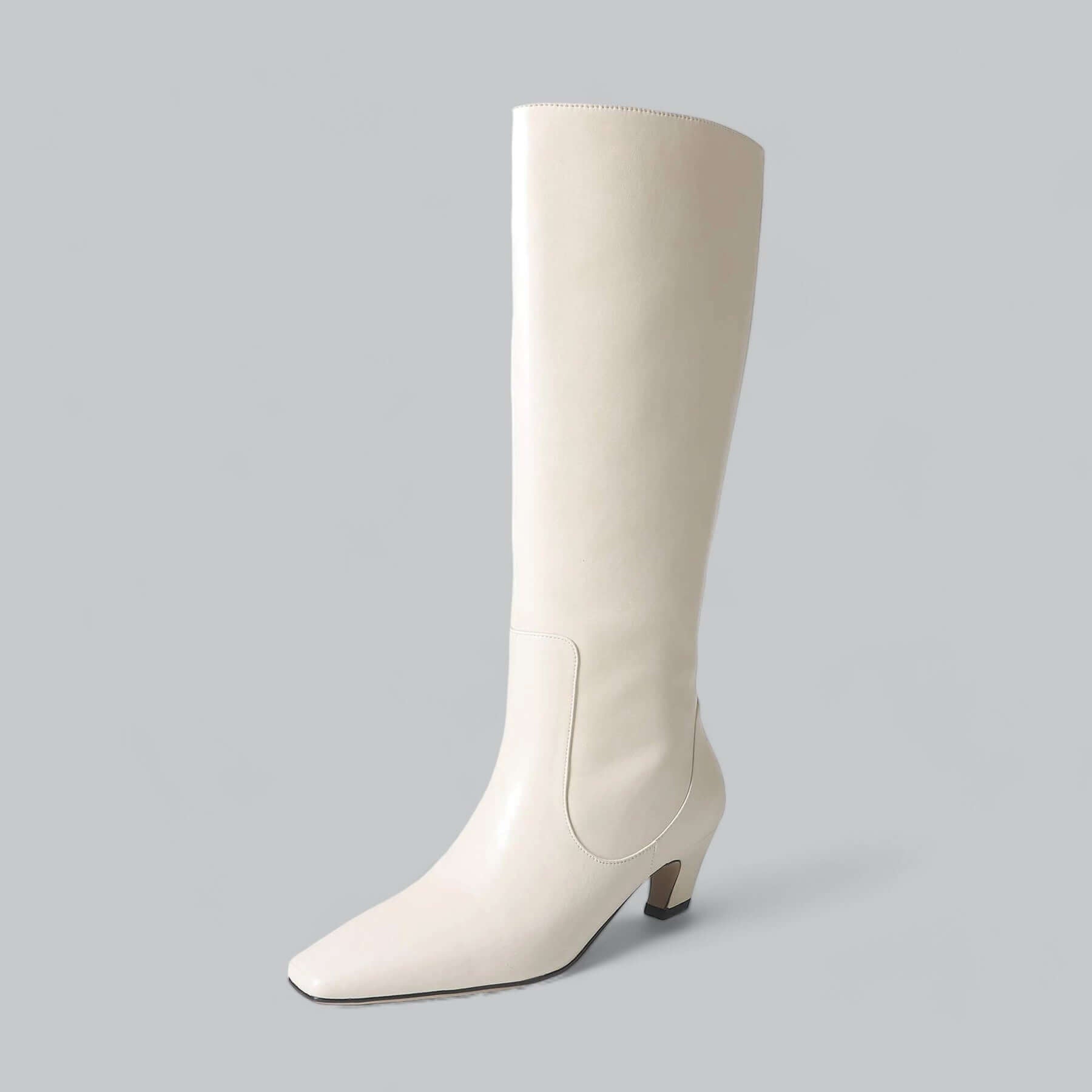 Women's Knee-High Boots Square Toe Kitten Heel Office Work Fall Winter - Victrafia
