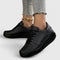 Women's Lace-Up Platform Sneakers Casual Walking Shoes Cushioned Wedge - Victrafia