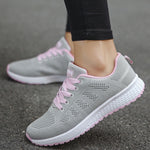 Women's Lightweight Breathable Mesh Sneakers Casual Walking Everyday Lace-Up Running Shoes - Victrafia