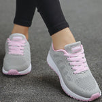 Women's Lightweight Breathable Mesh Sneakers Casual Walking Everyday Lace-Up Running Shoes - Victrafia