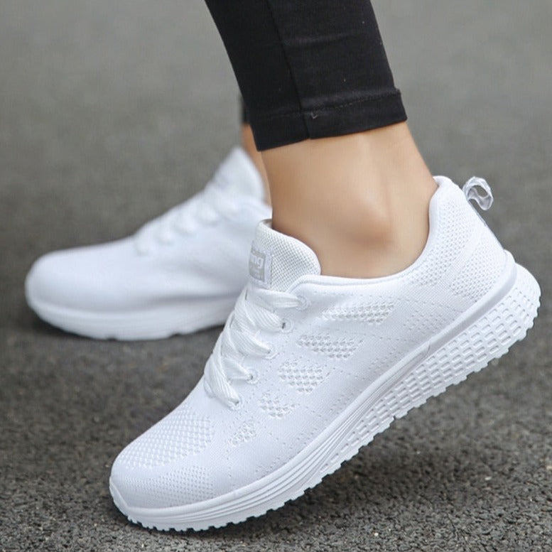 Women's Lightweight Mesh Sneakers Lace-Up Running Walking Casual Athletic Shoes - Victrafia