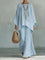 Women's Linen Two-Piece Set Batwing Top Wide Leg Pants Casual Summer Outfit - Victrafia