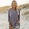 Women's Long Sleeve Relaxed Fit Top Casual Everyday Boho Street Style Shirt with Pocket - Victrafia