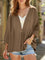 Women's Loose Open Front Cardigan V-Neck Mid-Sleeve Lightweight Casual Layering Top - Victrafia