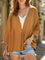 Women's Loose Open Front Cardigan V-Neck Mid-Sleeve Lightweight Casual Layering Top - Victrafia